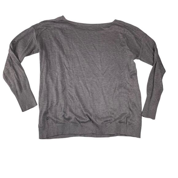 Lululemon women's 10 12 full extension sweater cashlu heathered gray long sleeve - Picture 4 of 9
